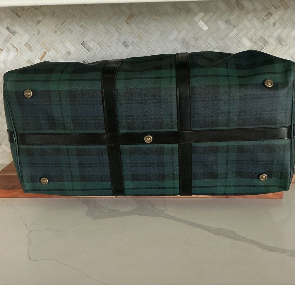 Polo by Ralph Lauren Blackwatch Black and Green Plaid Duffle Bag.  NWT. - Picture 3 of 7